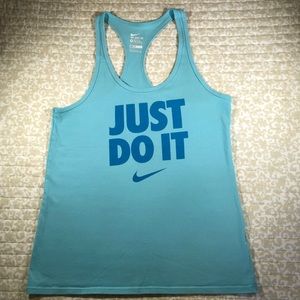 The Nike Tee Athletic Cut Dri-Fit Racerback Tank Tee Size Medium